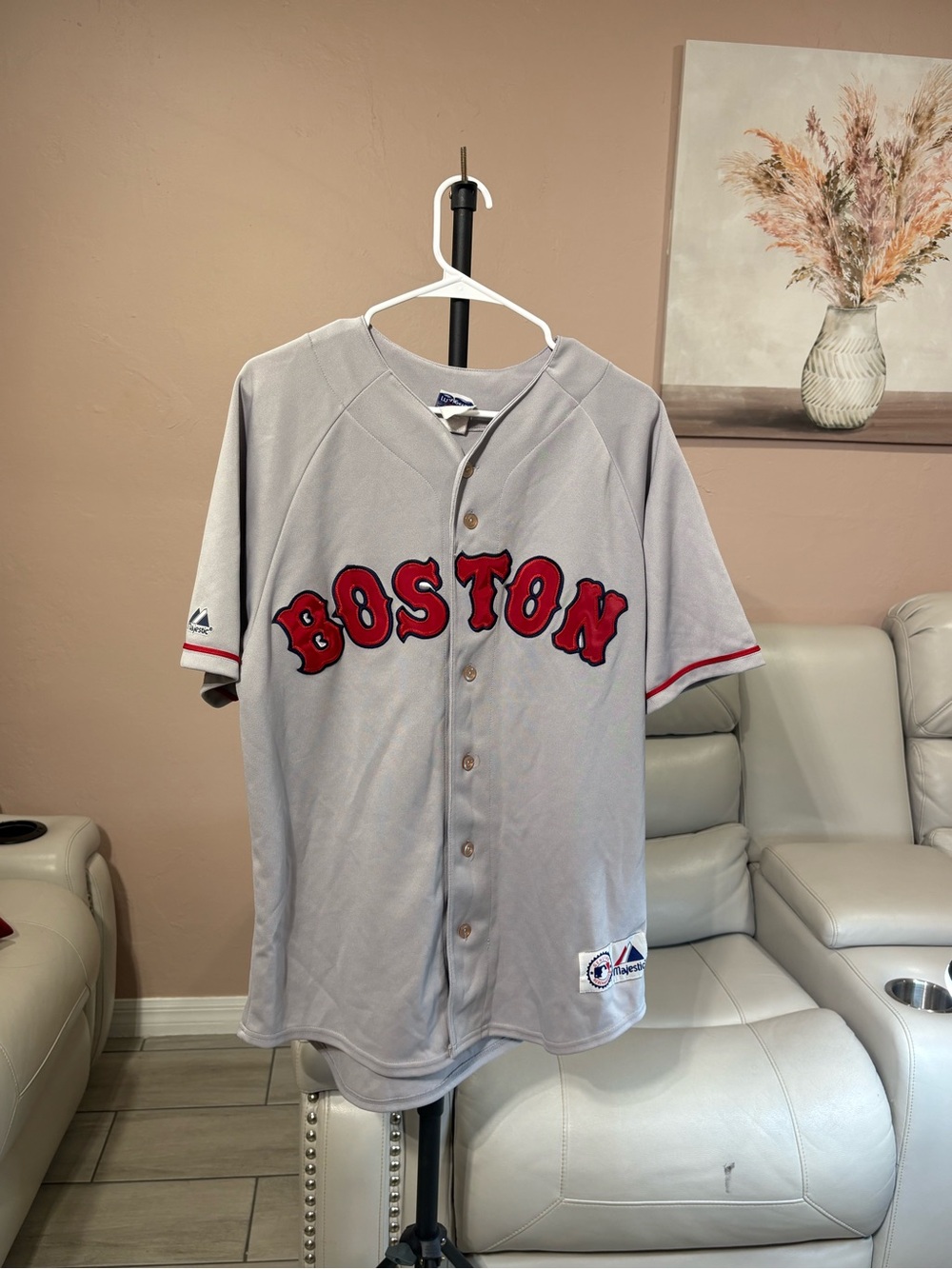 Vintage 2003 Boston Red Sox David Ortiz MLB Majestic Baseball Jersey / Size L